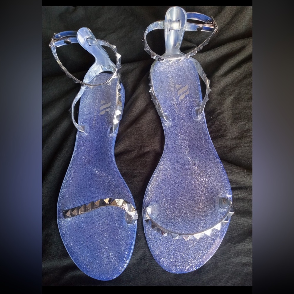 Alexandria Brandao Jelly Sandals silver